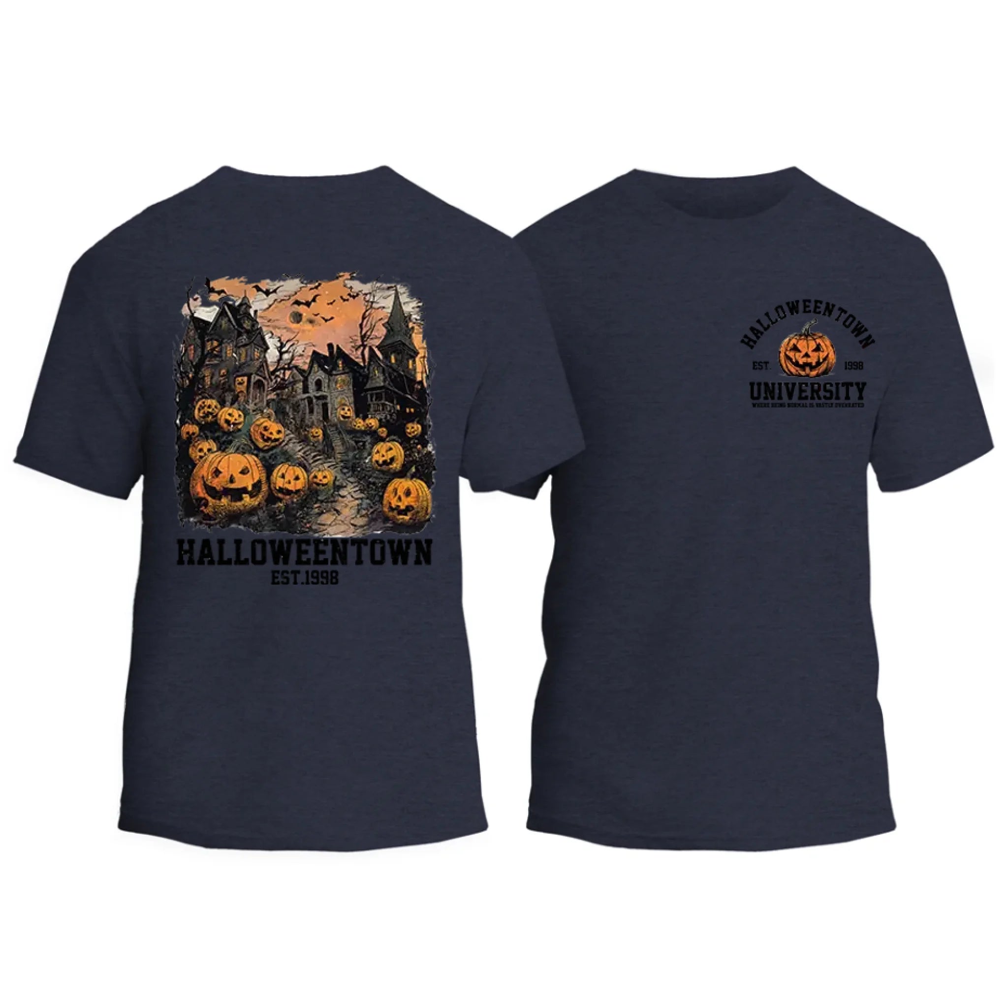 Halloweentown Est. 1998 Front and Back Crewneck T-Shirt