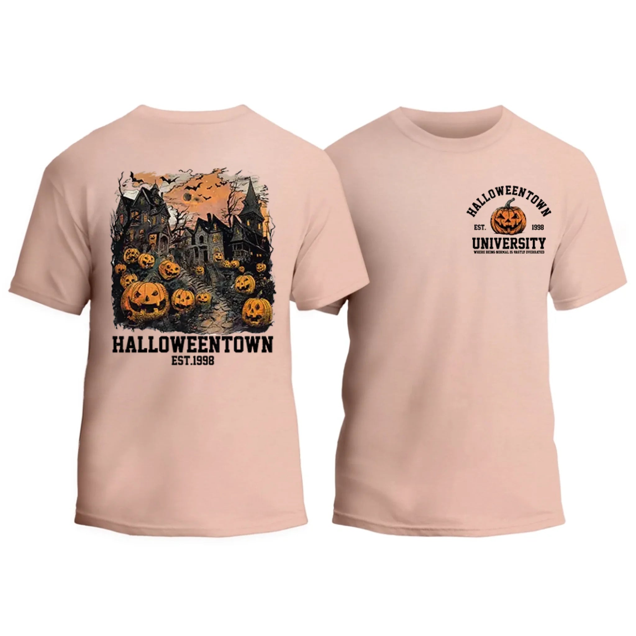 Halloweentown Est. 1998 Front and Back Crewneck T-Shirt