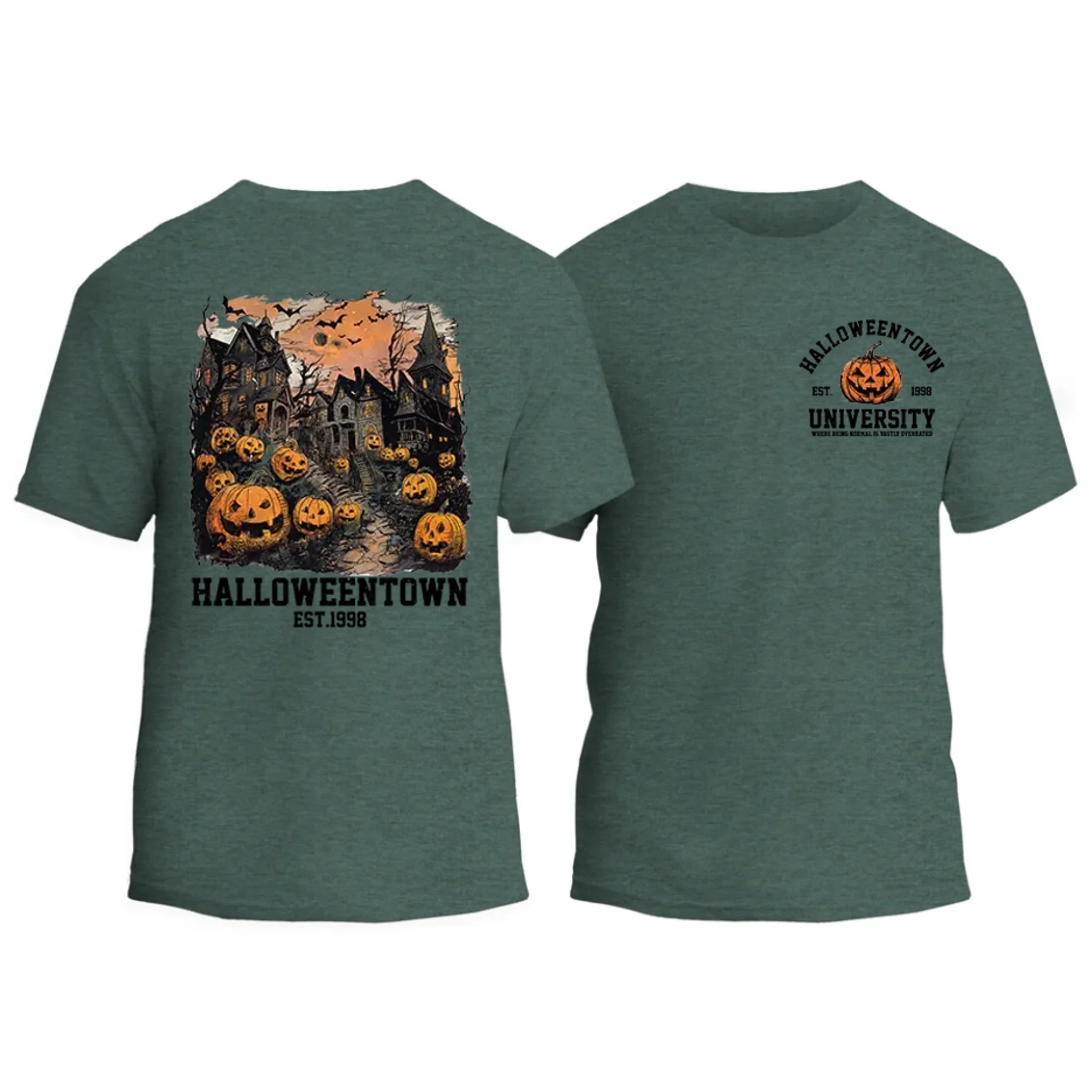 Halloweentown Est. 1998 Front and Back Crewneck T-Shirt
