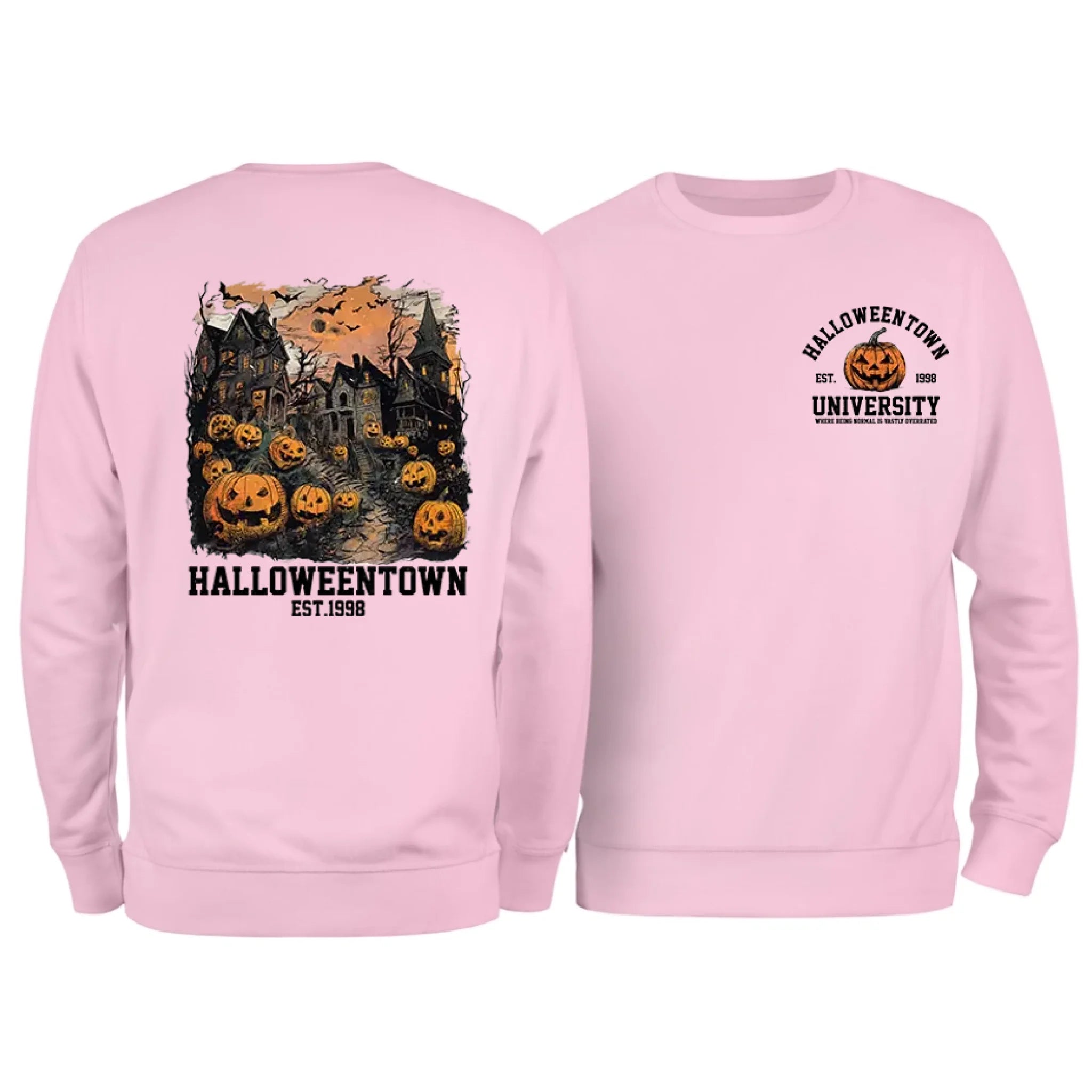 Halloweentown Est. 1998 Front and Back Crewneck Sweatshirt