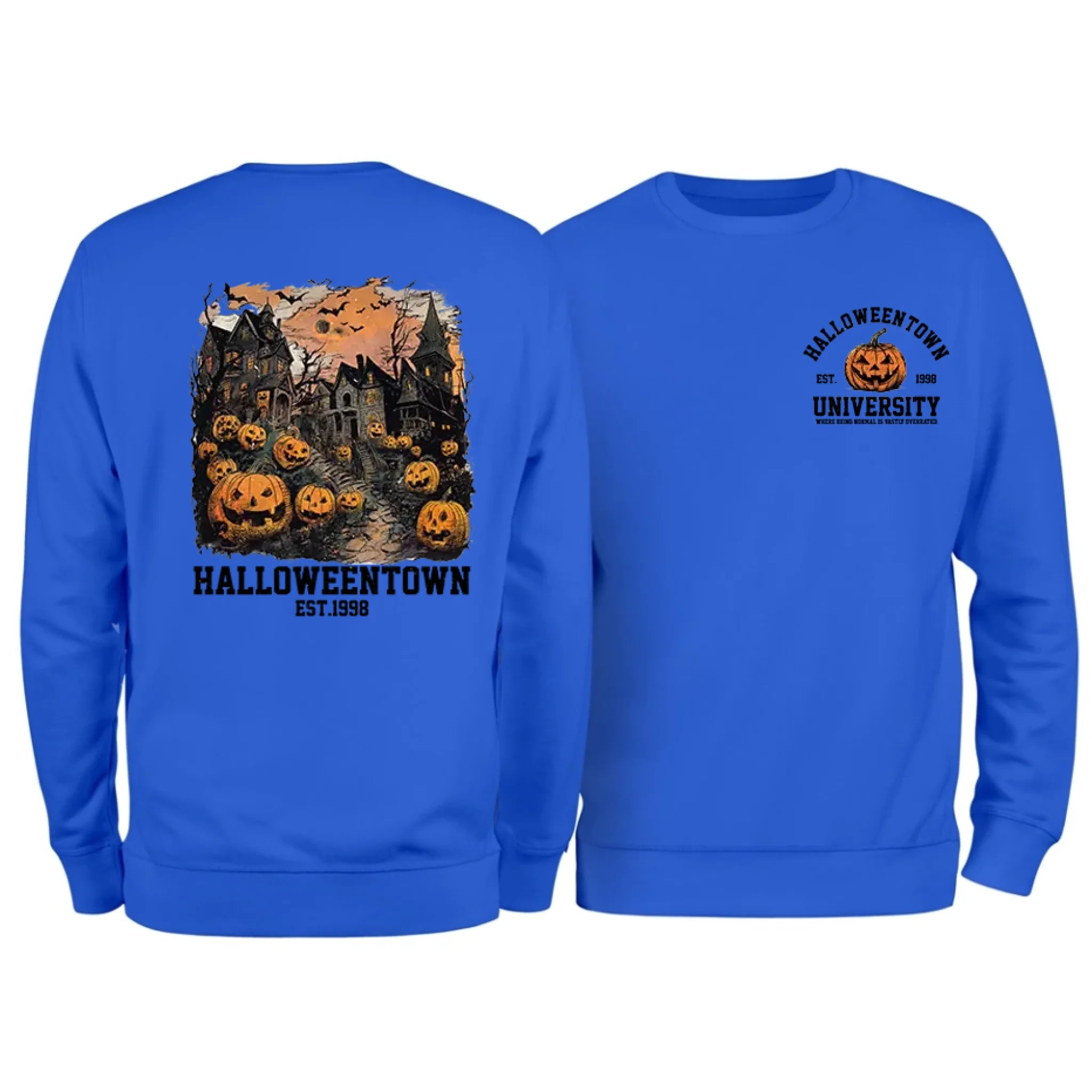 Halloweentown Est. 1998 Front and Back Crewneck Sweatshirt