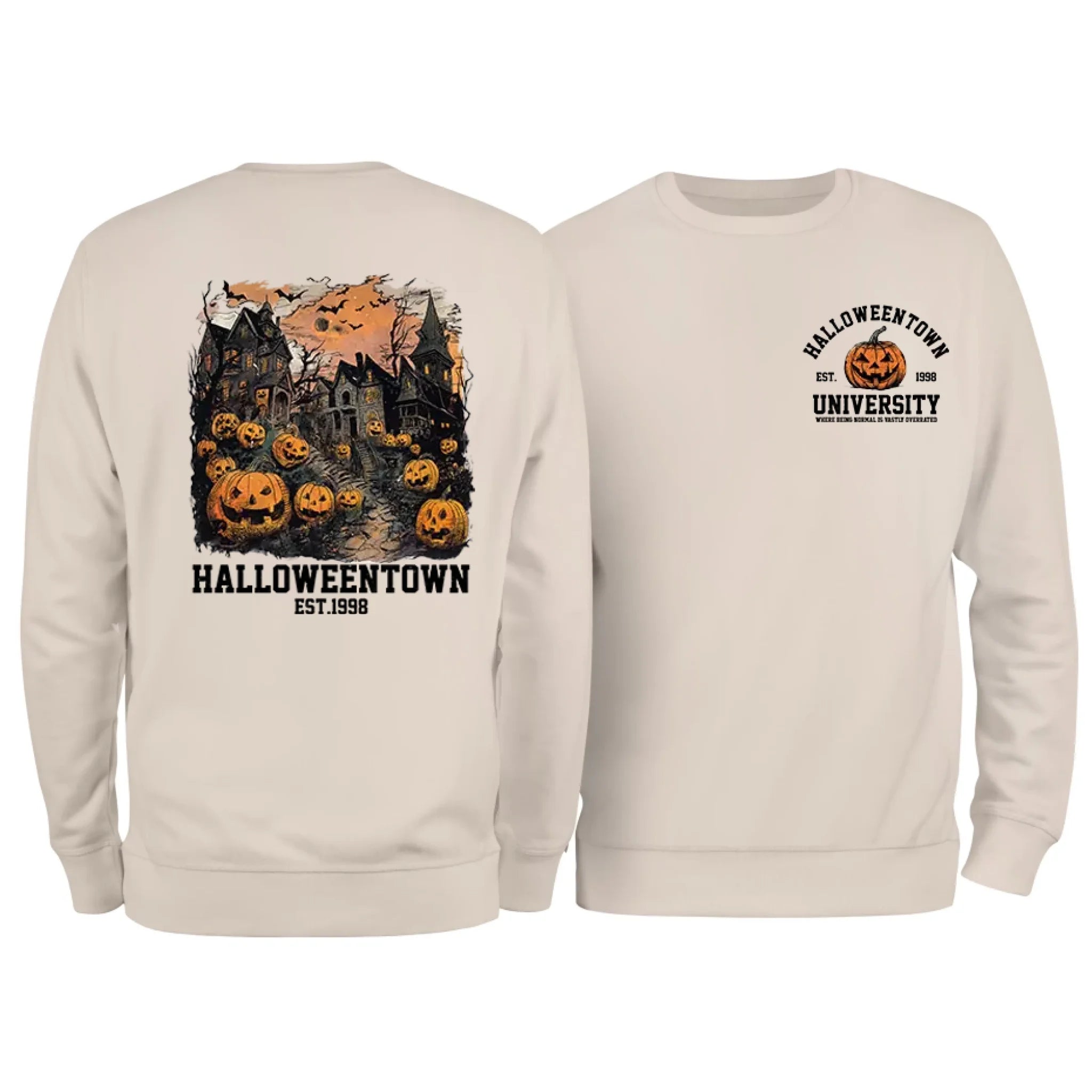 Halloweentown Est. 1998 Front and Back Crewneck Sweatshirt