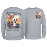 Halloweentown Ghost Front and Back Crewneck Sweatshirt