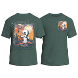 Halloweentown Ghost Front and Back Crewneck T-shirt