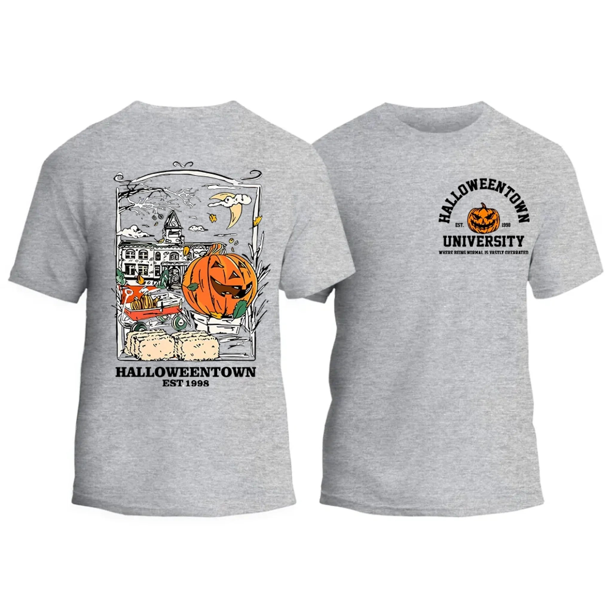 Halloweentown University Front and Back Crewneck T-shirt