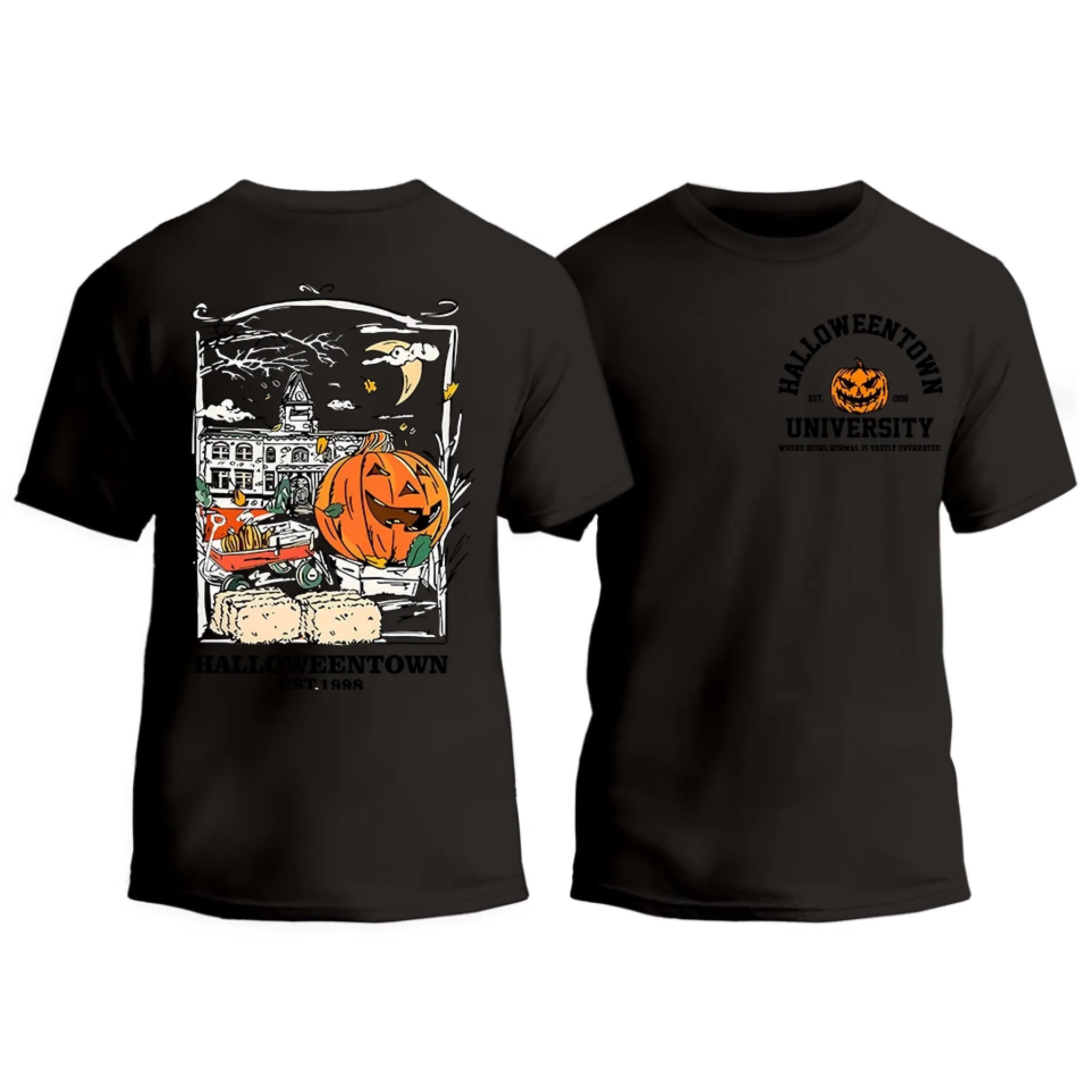 Halloweentown University Front and Back Crewneck T-shirt