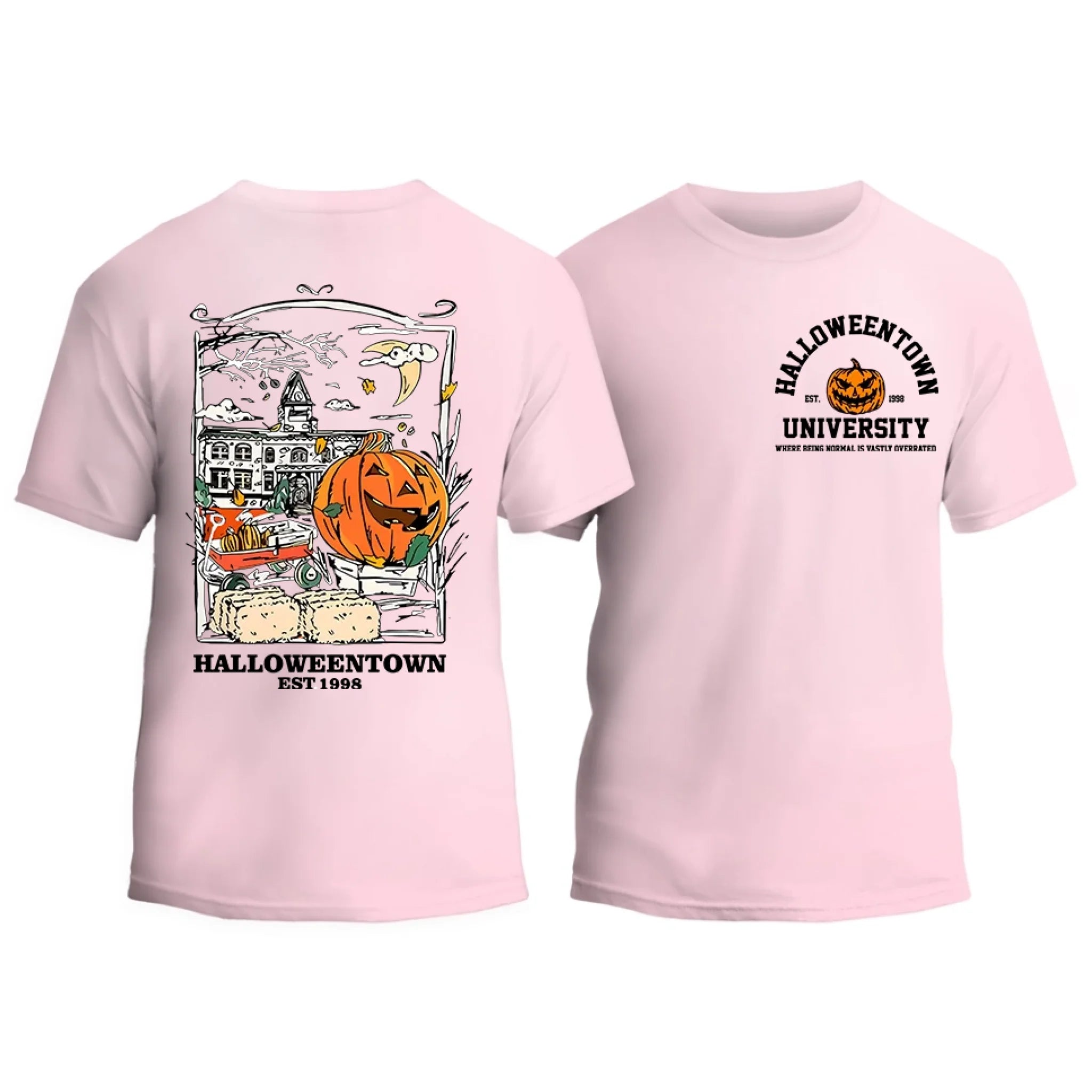 Halloweentown University Front and Back Crewneck T-shirt