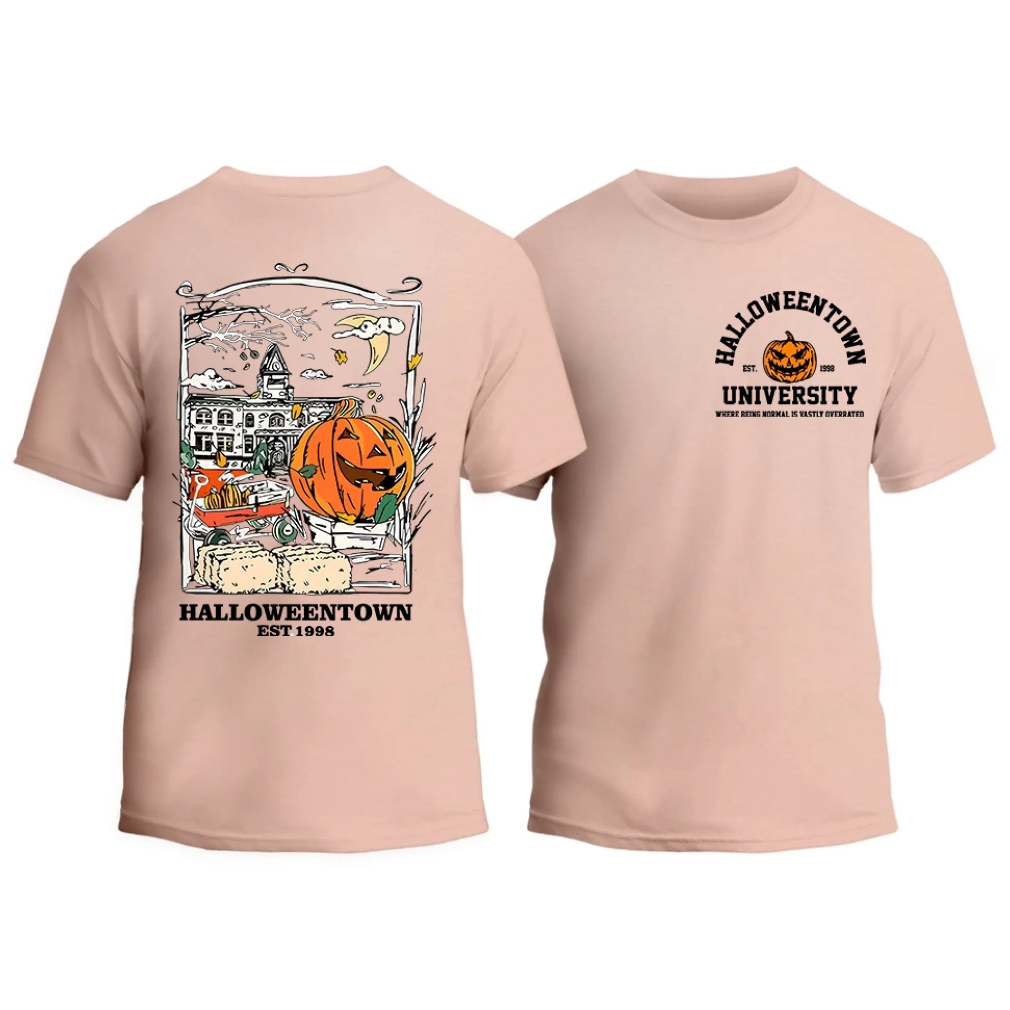 Halloweentown University Front and Back Crewneck T-shirt
