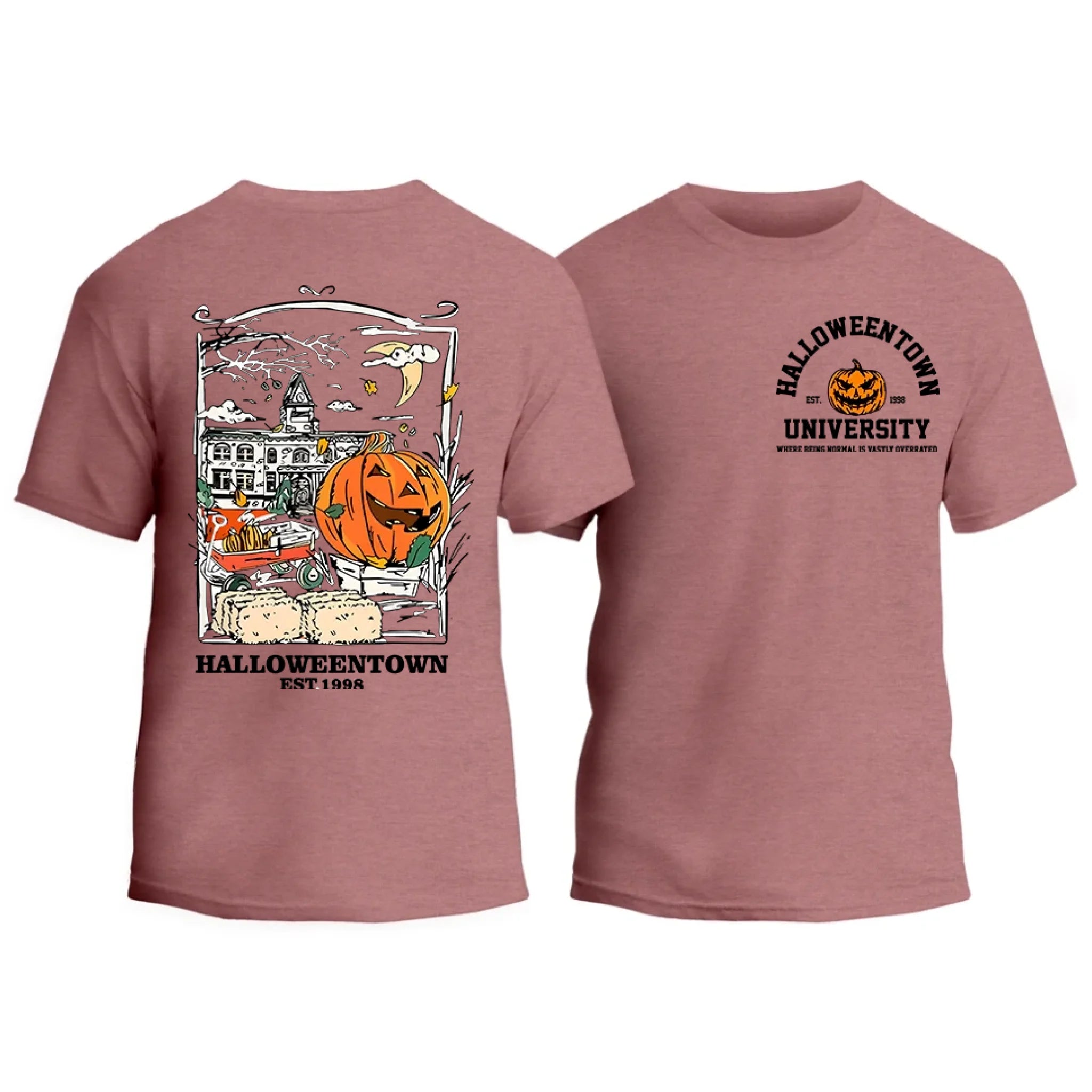 Halloweentown University Front and Back Crewneck T-shirt