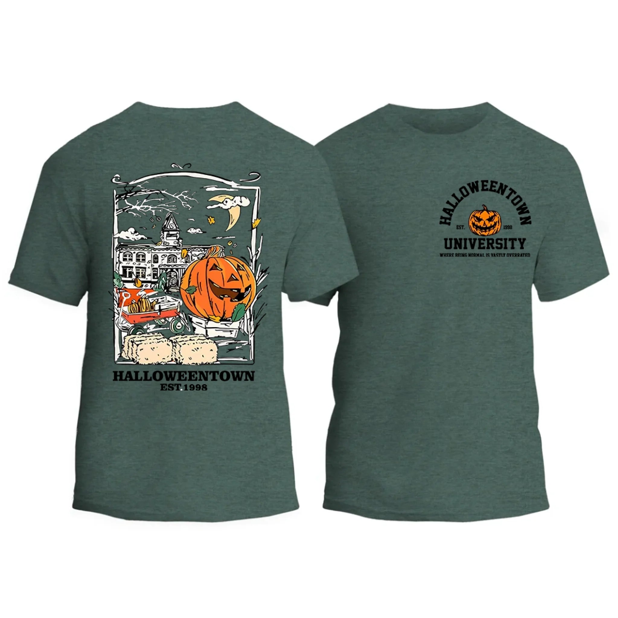 Halloweentown University Front and Back Crewneck T-shirt
