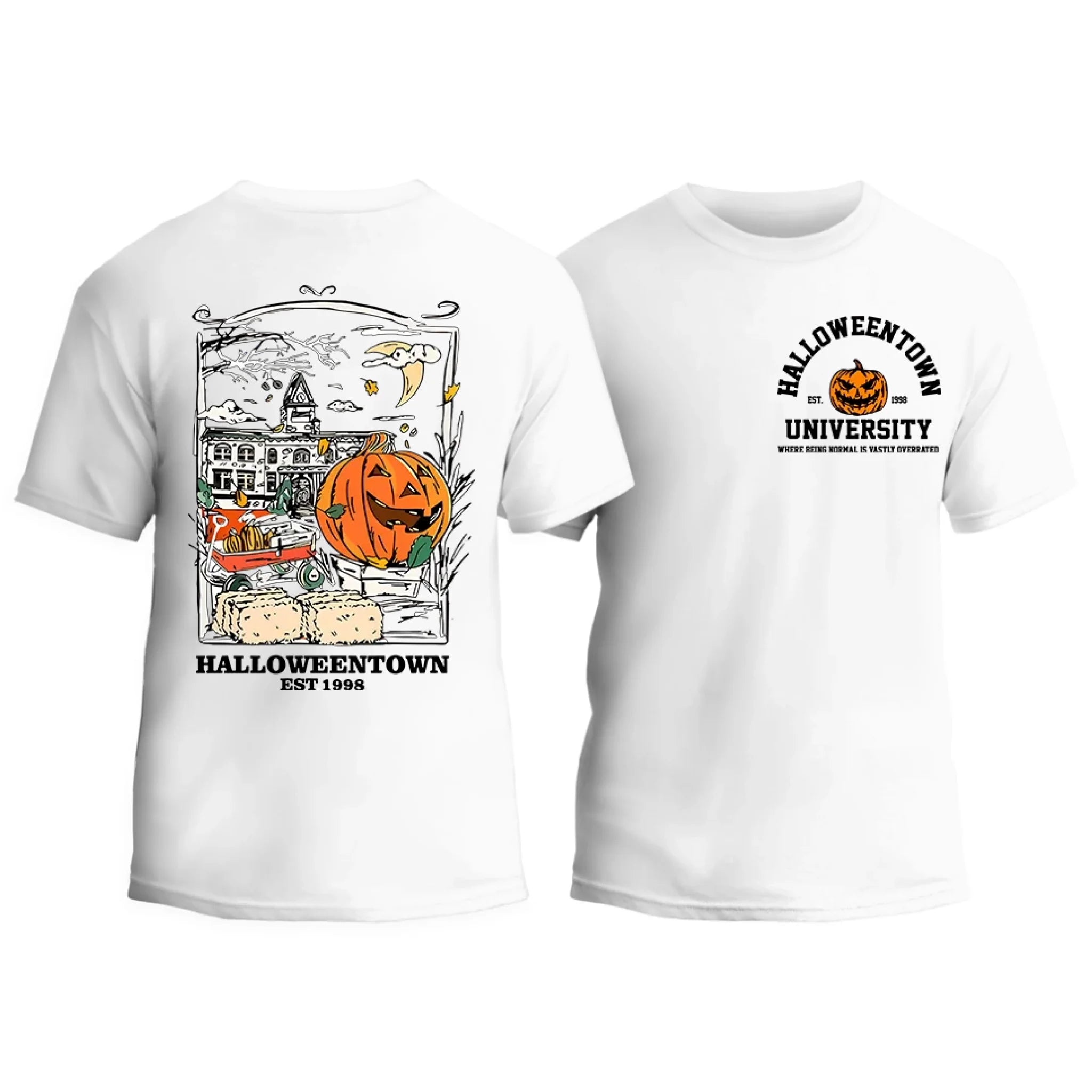 Halloweentown University Front and Back Crewneck T-shirt