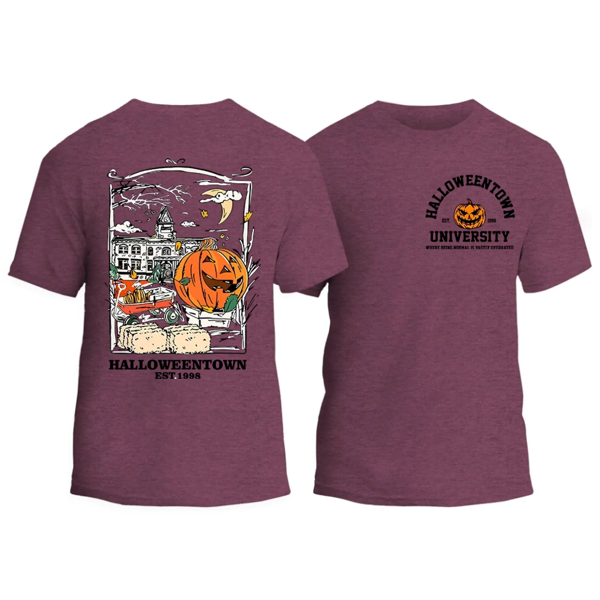 Halloweentown University Front and Back Crewneck T-shirt