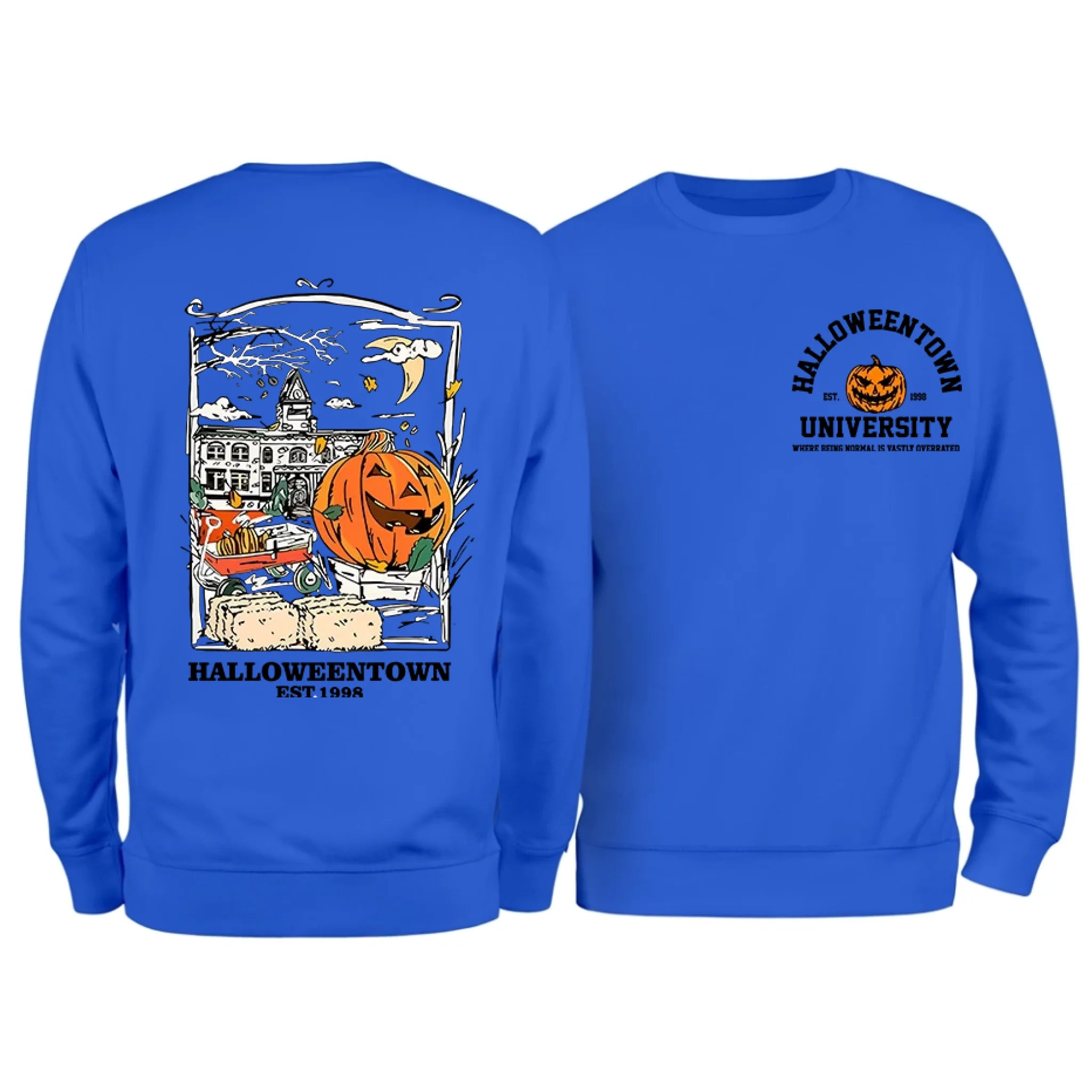 Halloweentown University Front and Back Crewneck Sweatshirt