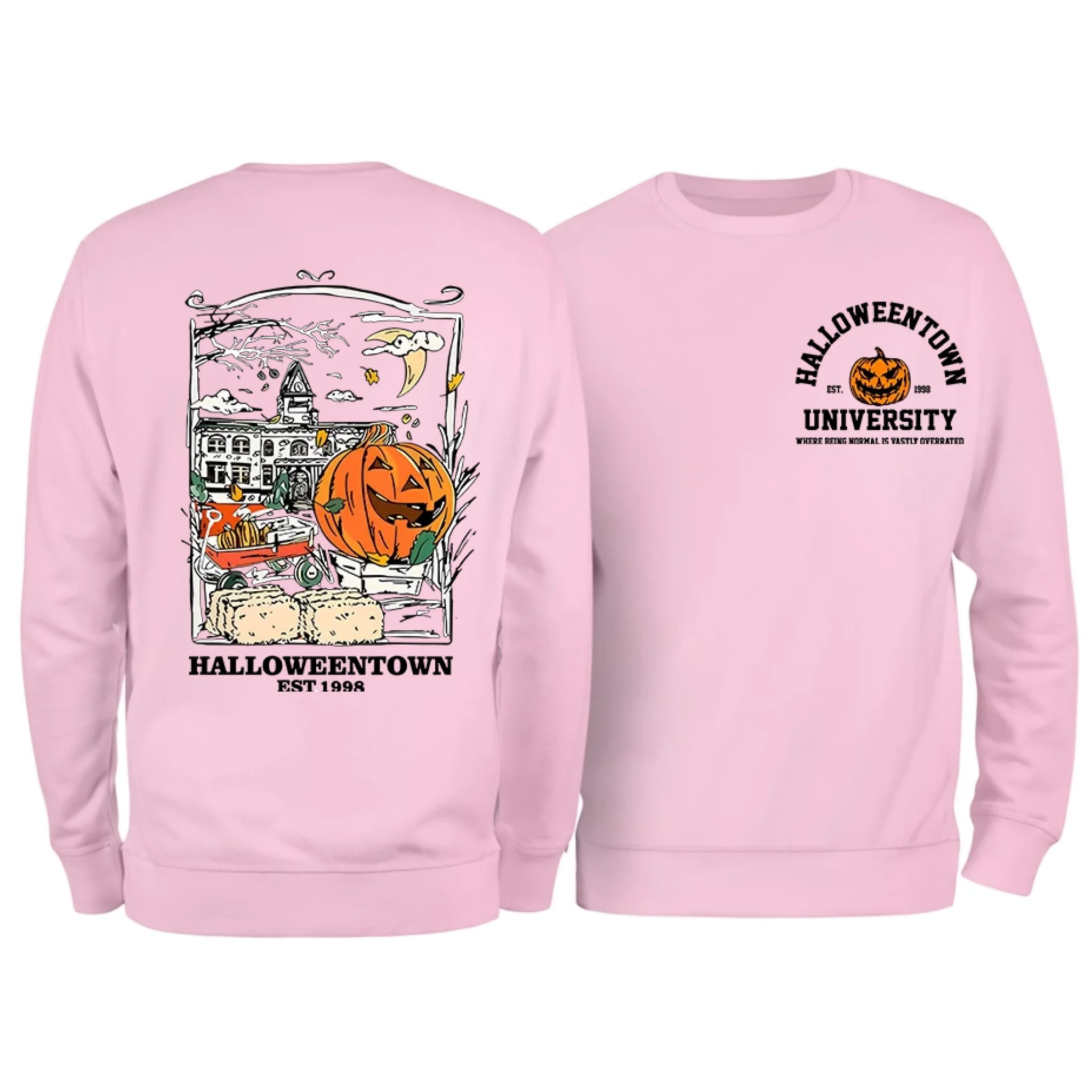 Halloweentown University Front and Back Crewneck Sweatshirt