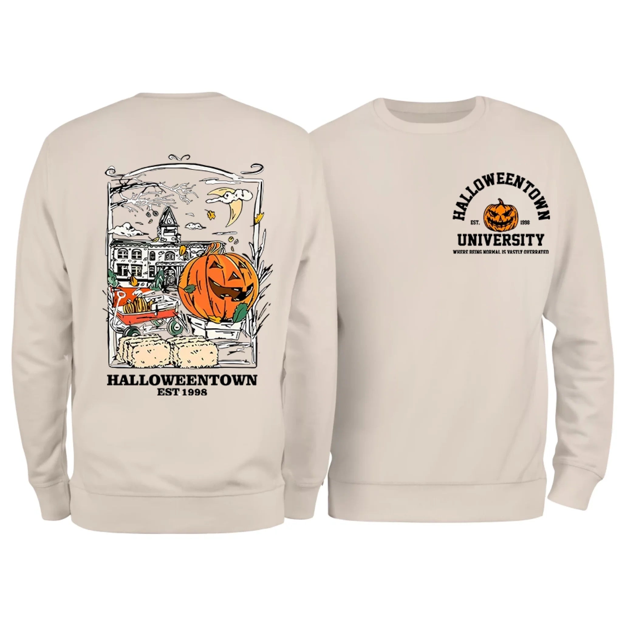 Halloweentown University Front and Back Crewneck Sweatshirt