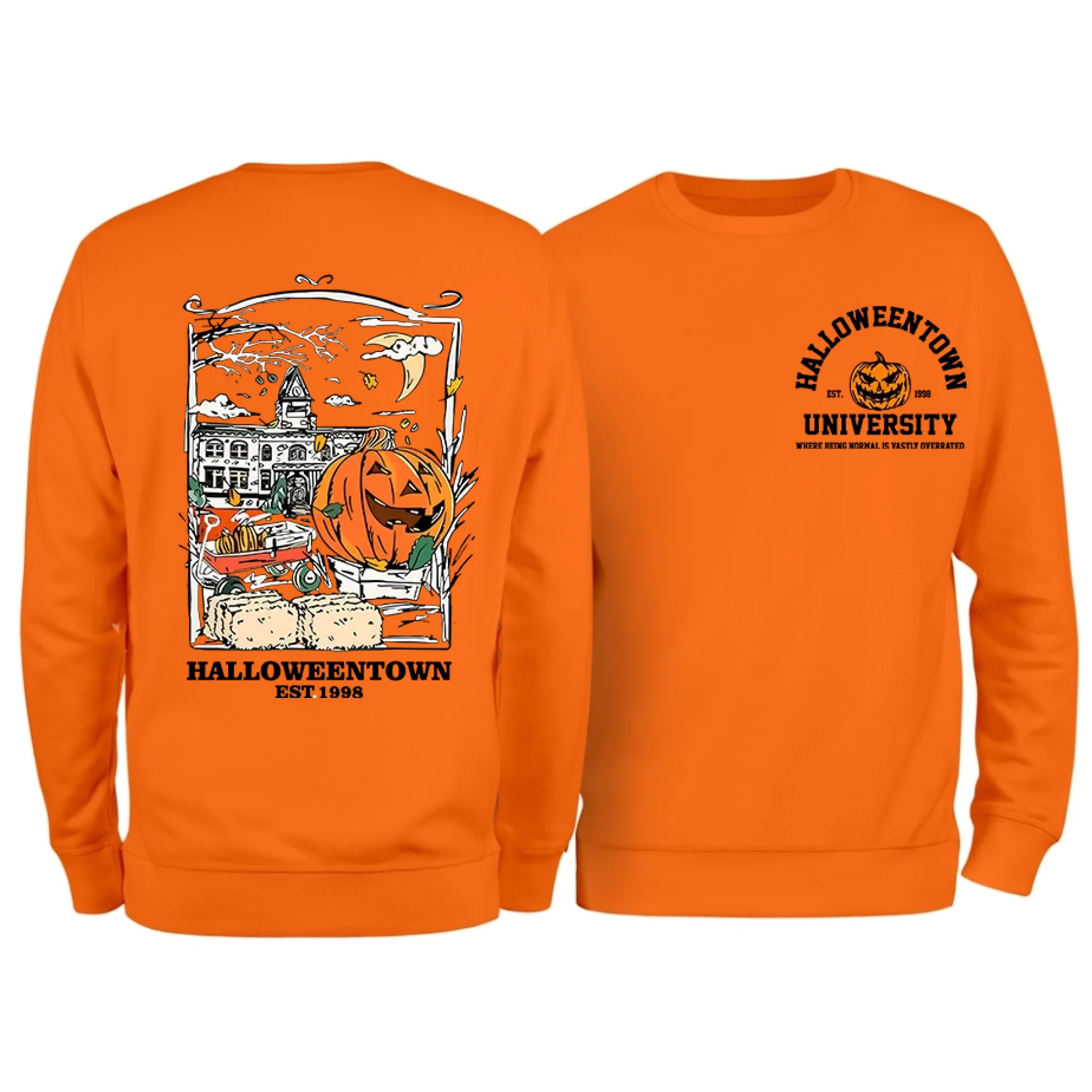 Halloweentown University Front and Back Crewneck Sweatshirt