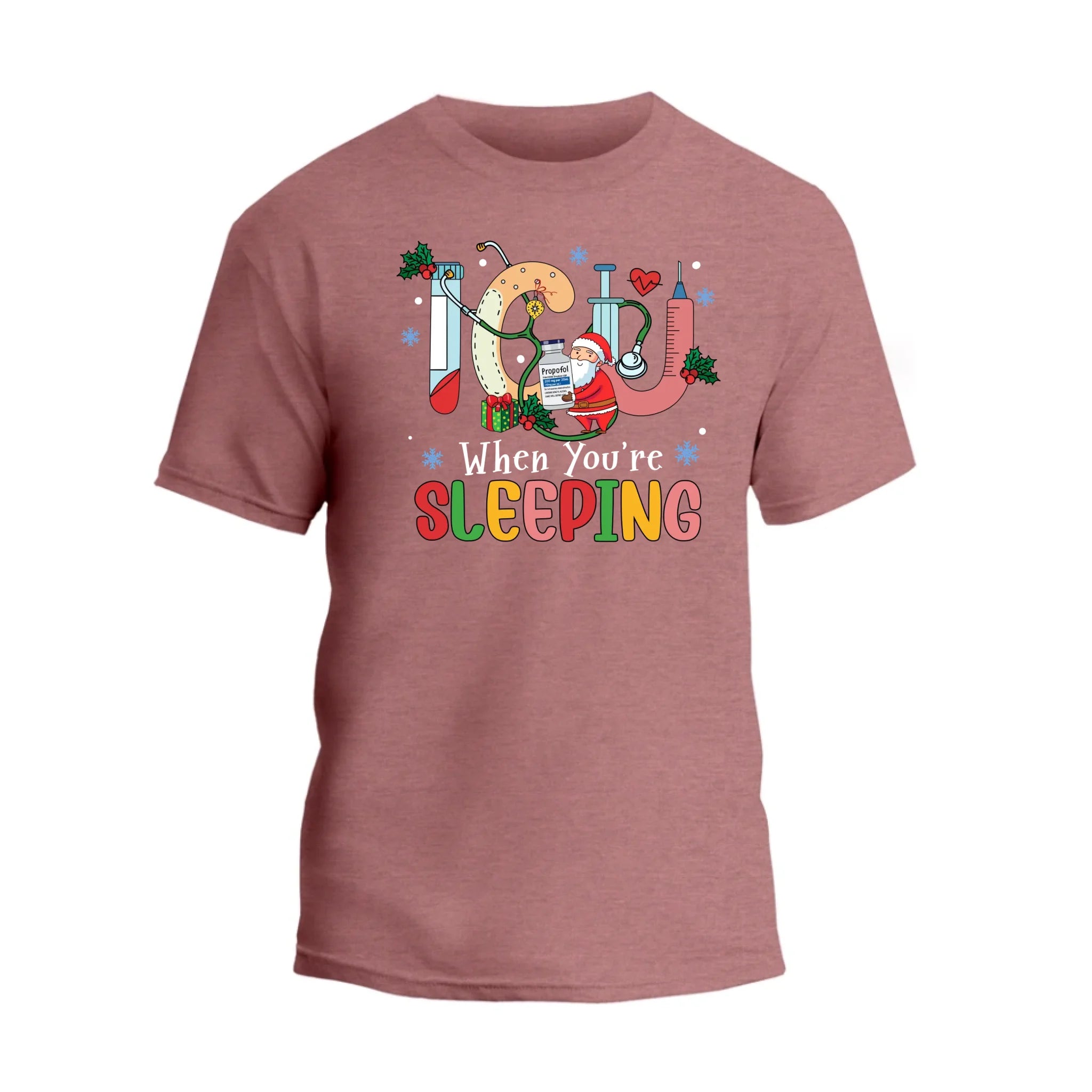 ICU Sleeping Christmas T-shirt