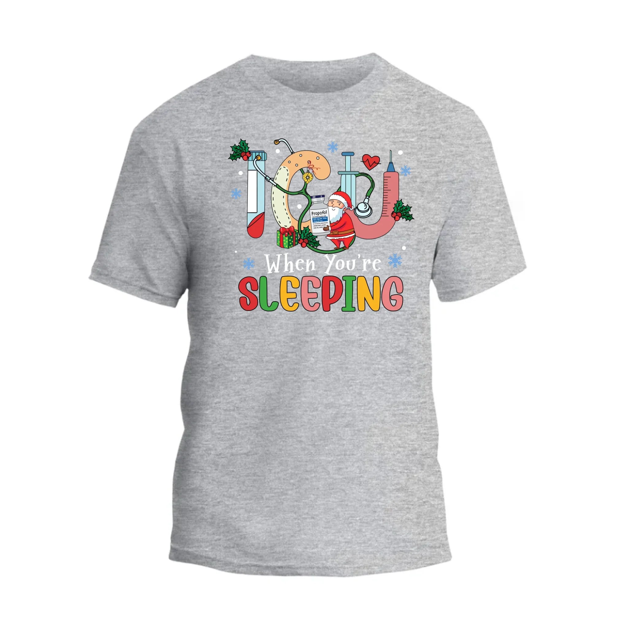 ICU Sleeping Christmas T-shirt