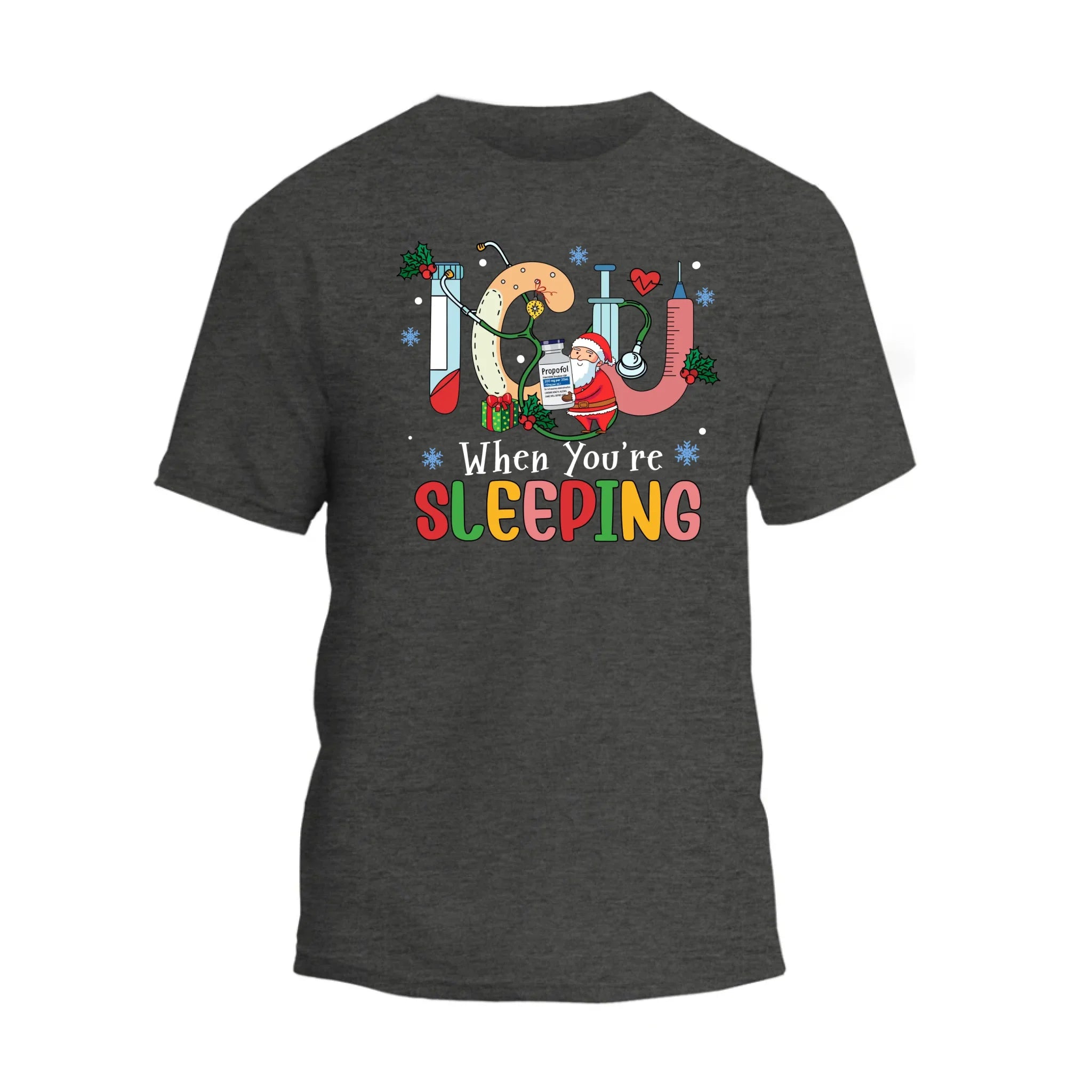 ICU Sleeping Christmas T-shirt