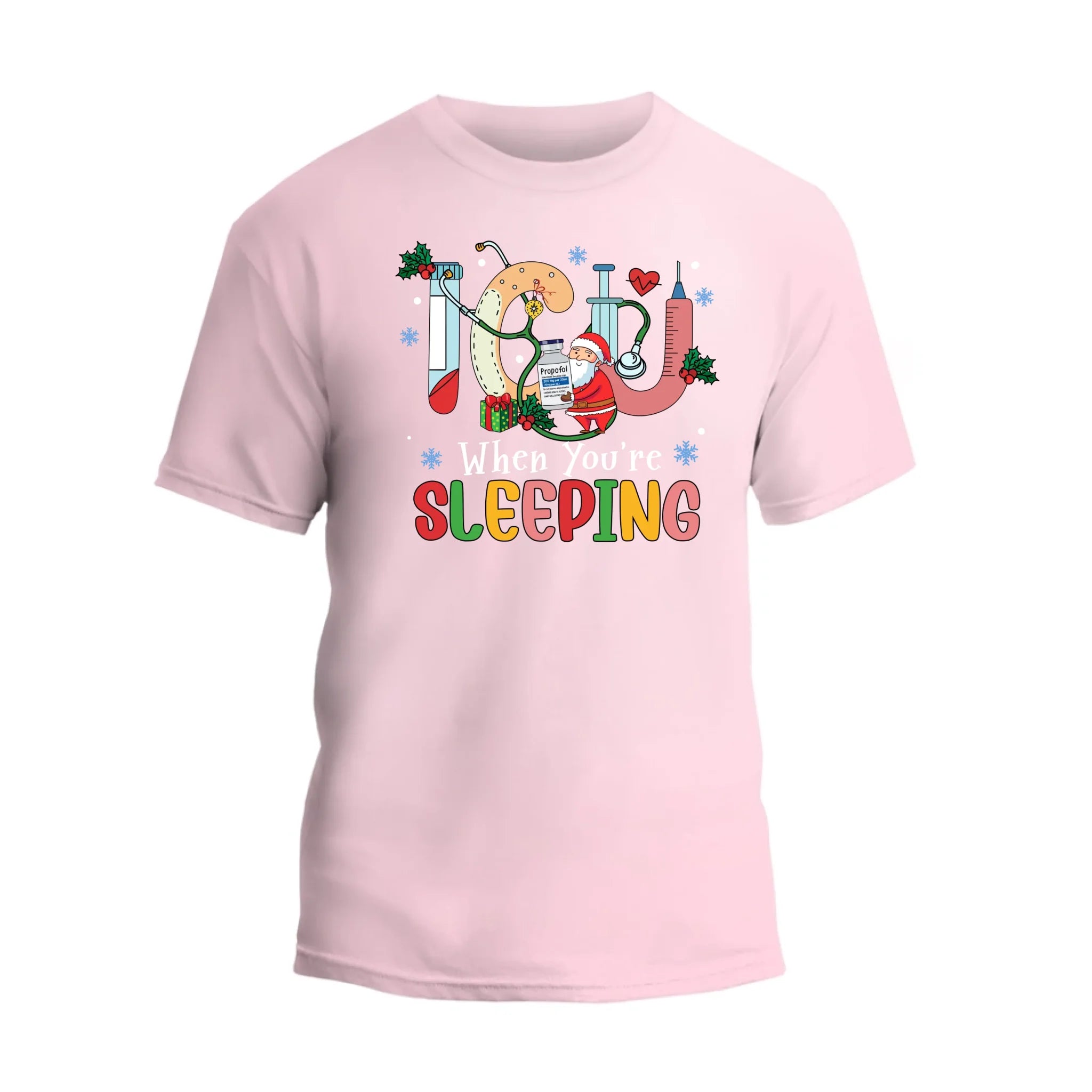 ICU Sleeping Christmas T-shirt