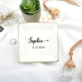 Custom Decorative Ceramic Square Plate 4.5"