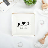 Custom Decorative Ceramic Square Plate 4.5"