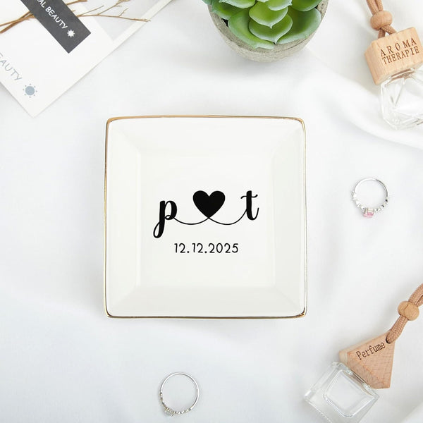 Custom Decorative Ceramic Square Plate 4.5