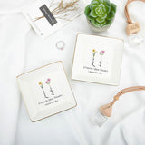 Custom Decorative Ceramic Square Plate 4.5"