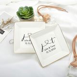 Custom Decorative Ceramic Square Plate 4.5"