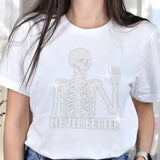 Never Better Skeleton Rhinestone Halloween T-Shirt