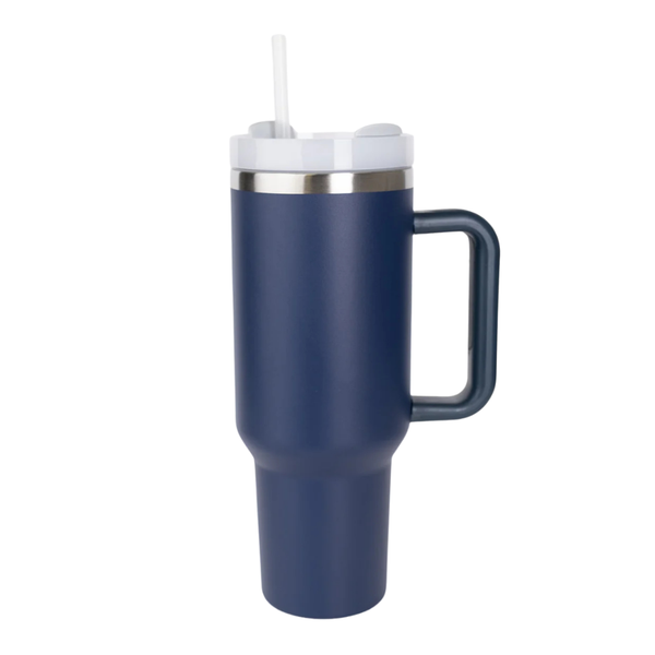 RoadSip Stainless Steel Tumbler with Handle and Sip 40oz.