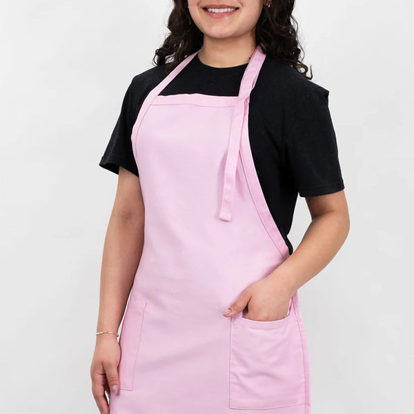 Professional 100% Cotton Bib Apron with Pockets