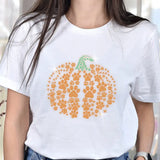 Paw Pumpkin Rhinestone Halloween T-Shirt