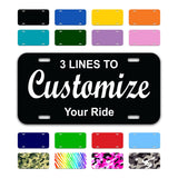 Custom Aluminum License Plate - Personalized Mini Plate (6x3 Inch)